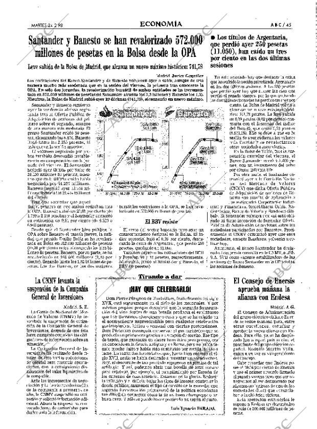 ABC MADRID 24-02-1998 página 45