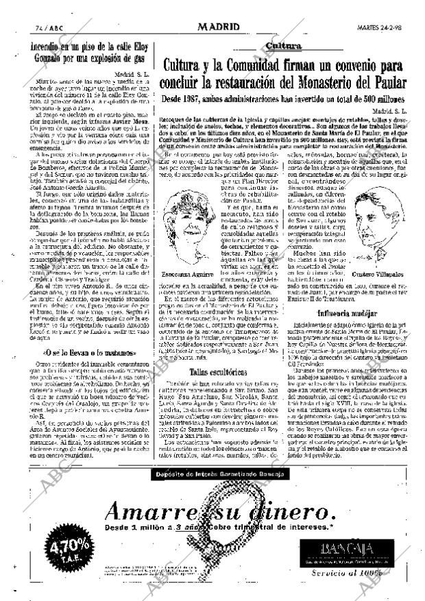 ABC MADRID 24-02-1998 página 74