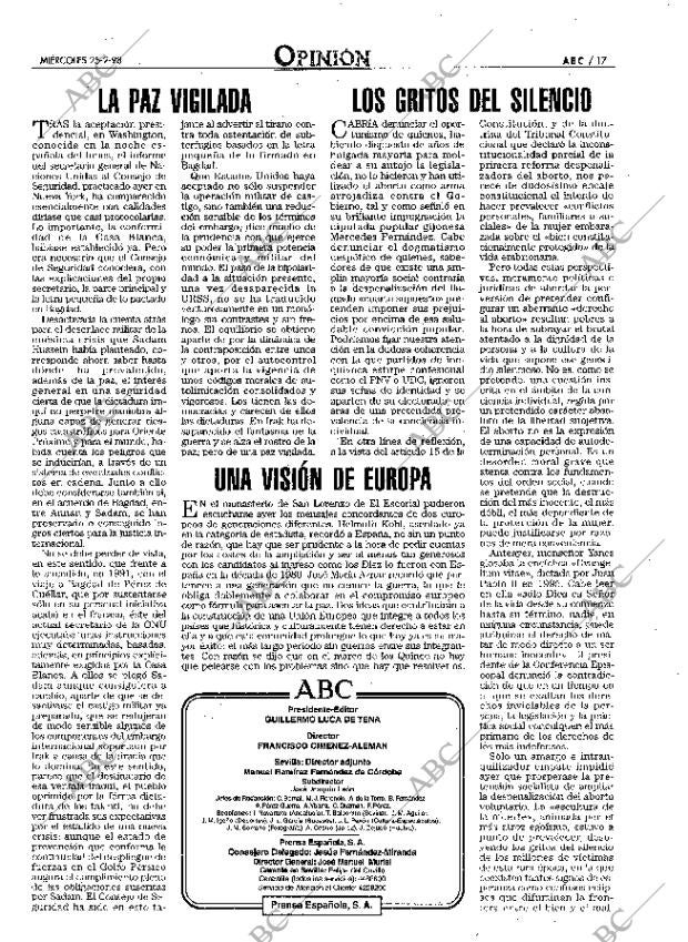 ABC SEVILLA 25-02-1998 página 17
