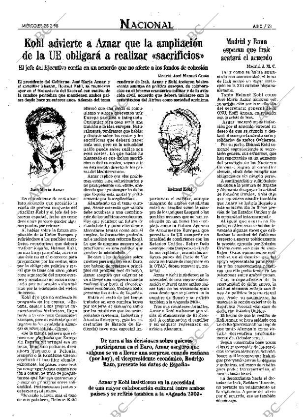 ABC SEVILLA 25-02-1998 página 21