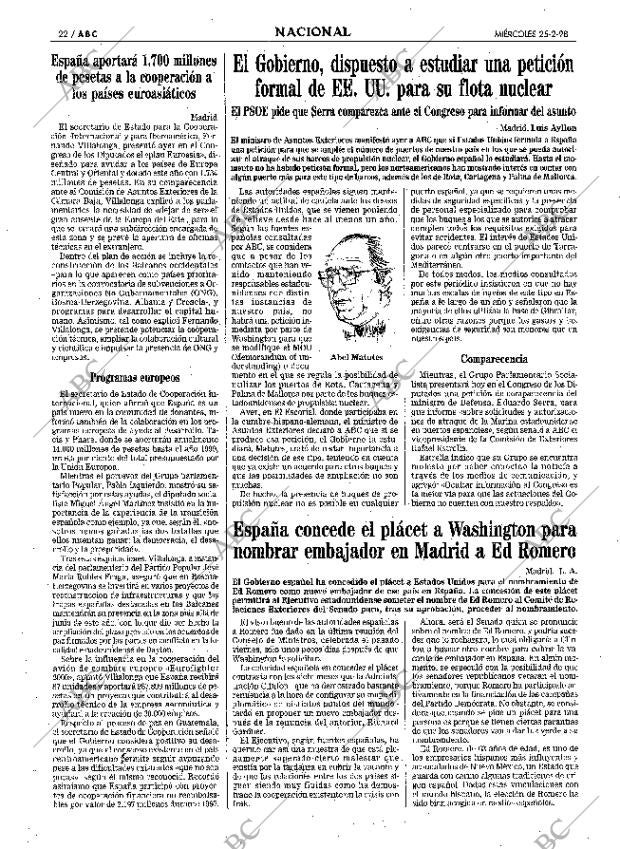 ABC SEVILLA 25-02-1998 página 22