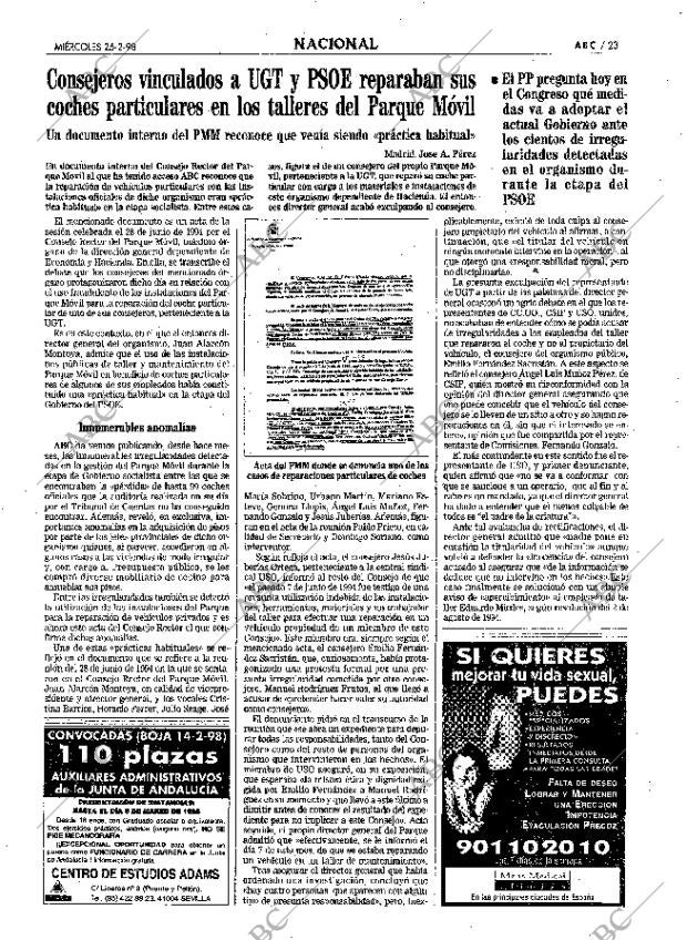 ABC SEVILLA 25-02-1998 página 23