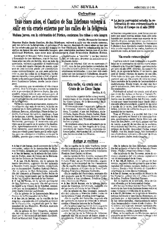 ABC SEVILLA 25-02-1998 página 58