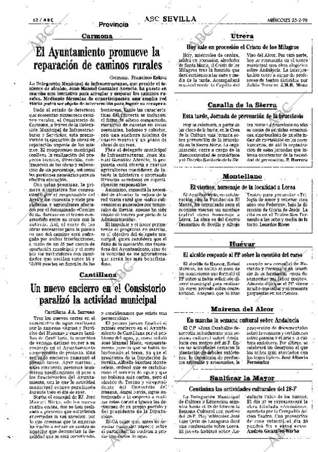 ABC SEVILLA 25-02-1998 página 62