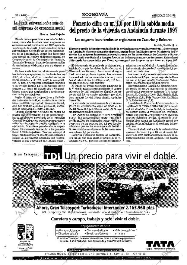 ABC SEVILLA 25-02-1998 página 68