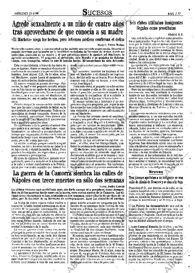 ABC SEVILLA 25-02-1998 página 77