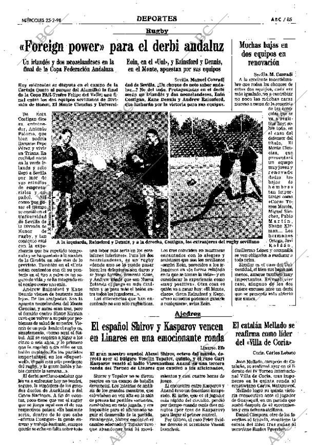 ABC SEVILLA 25-02-1998 página 85