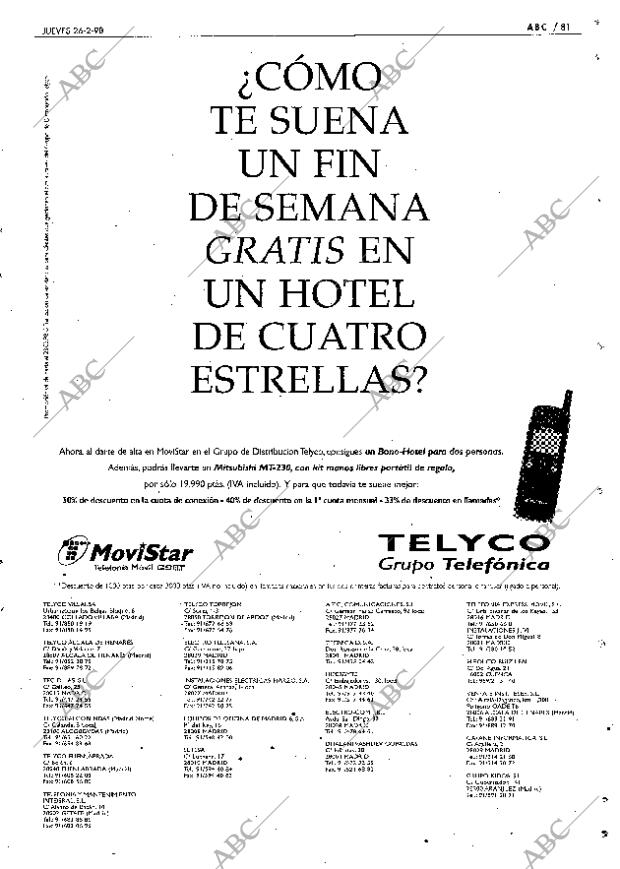 ABC MADRID 26-02-1998 página 81