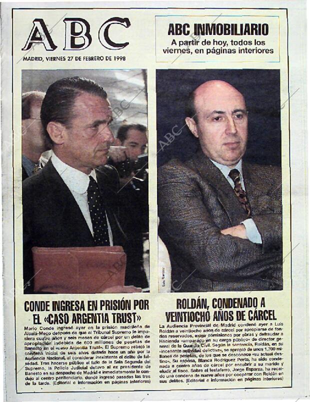 ABC MADRID 27-02-1998 página 1