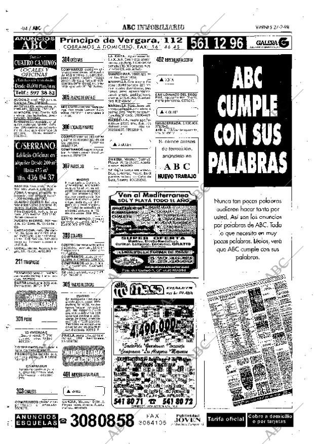 ABC MADRID 27-02-1998 página 104