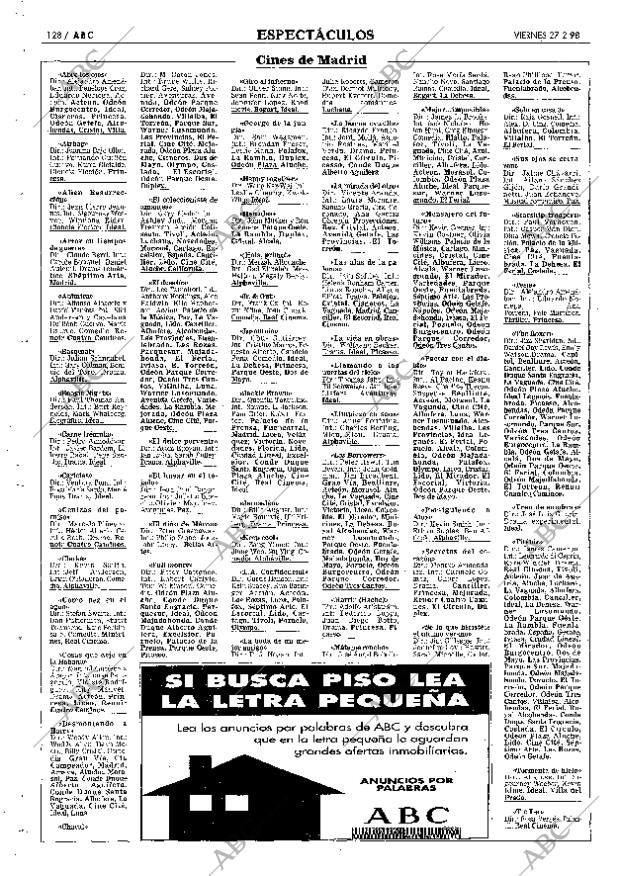 ABC MADRID 27-02-1998 página 128