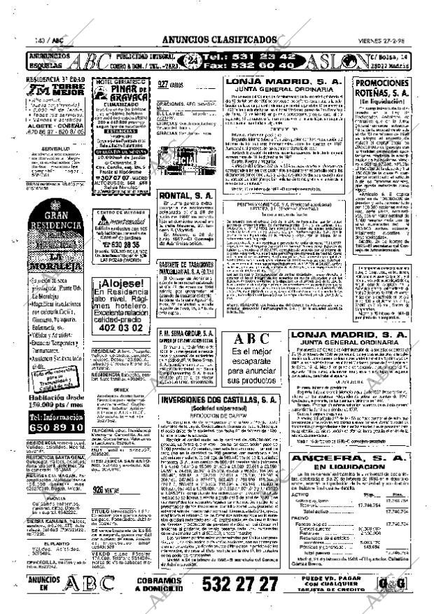 ABC MADRID 27-02-1998 página 140