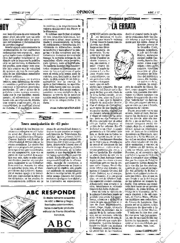 ABC MADRID 27-02-1998 página 17