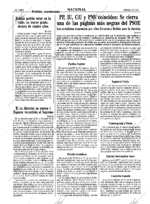 ABC MADRID 27-02-1998 página 22