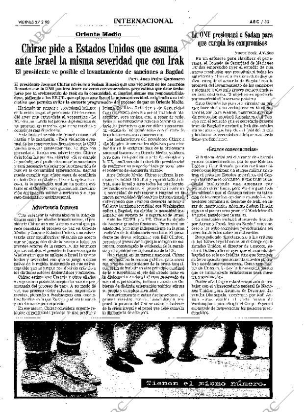 ABC MADRID 27-02-1998 página 33