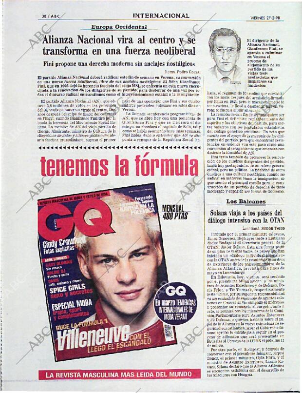 ABC MADRID 27-02-1998 página 38