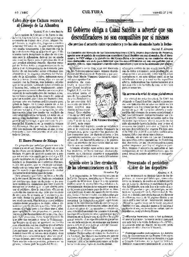 ABC MADRID 27-02-1998 página 60