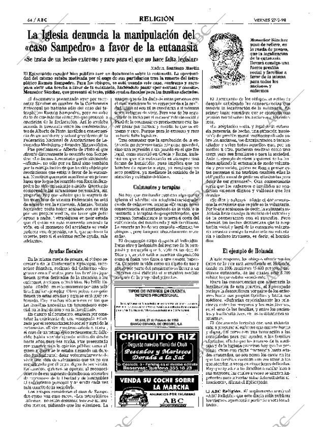 ABC MADRID 27-02-1998 página 64
