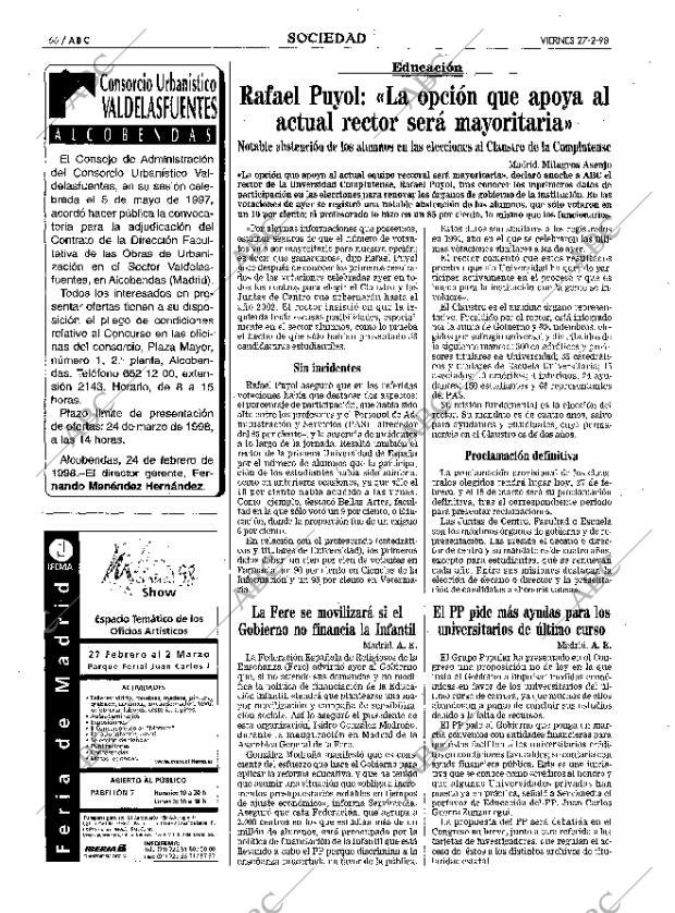 ABC MADRID 27-02-1998 página 66