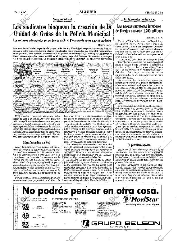 ABC MADRID 27-02-1998 página 74