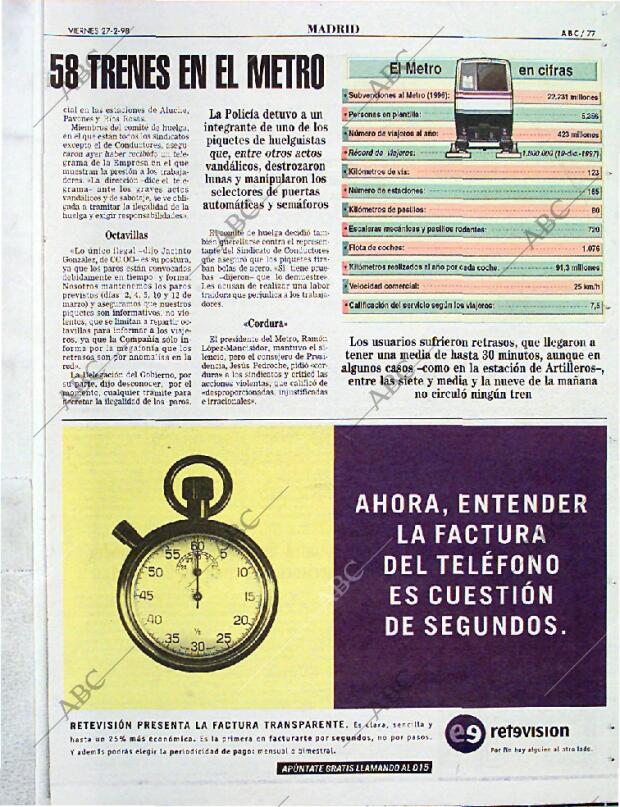 ABC MADRID 27-02-1998 página 77