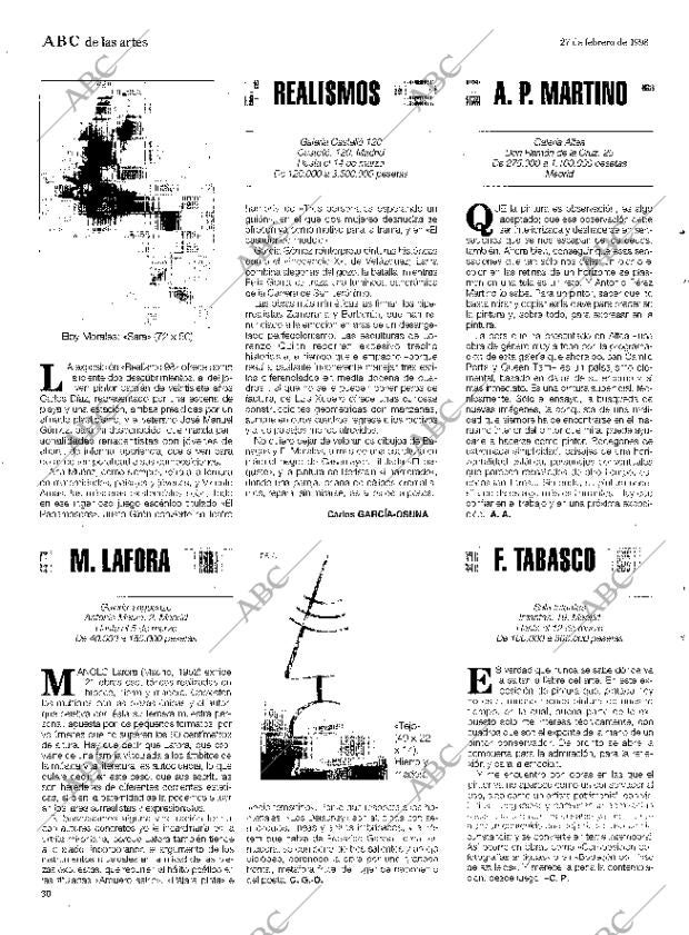 CULTURAL MADRID 27-02-1998 página 30