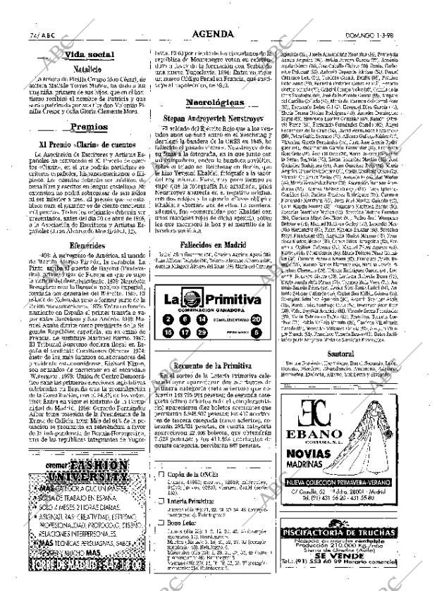 ABC MADRID 01-03-1998 página 74
