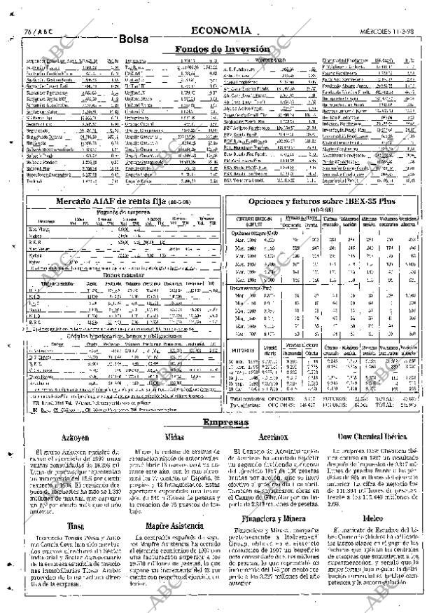 Periodico Abc Sevilla 11 03 1998 Portada Archivo Abc