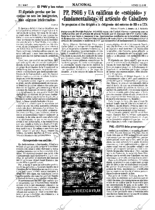ABC MADRID 12-03-1998 página 22
