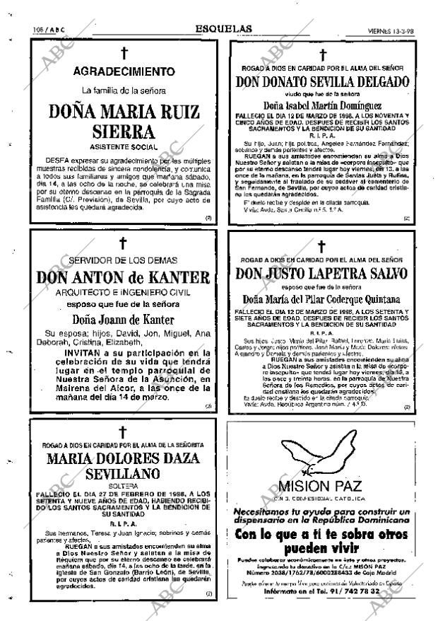 ABC SEVILLA 13-03-1998 página 108