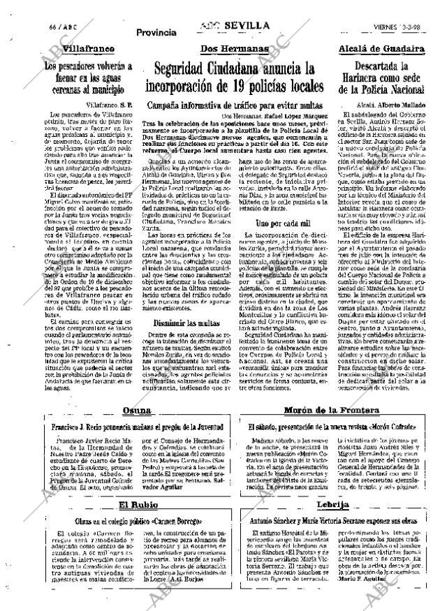 ABC SEVILLA 13-03-1998 página 66