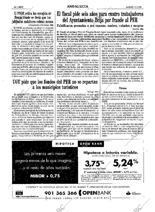 ABC SEVILLA 17-03-1998 página 44