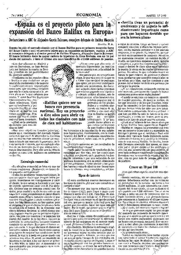 ABC SEVILLA 17-03-1998 página 74