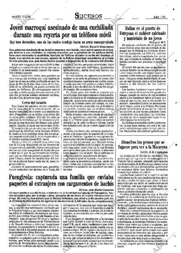 ABC SEVILLA 17-03-1998 página 85