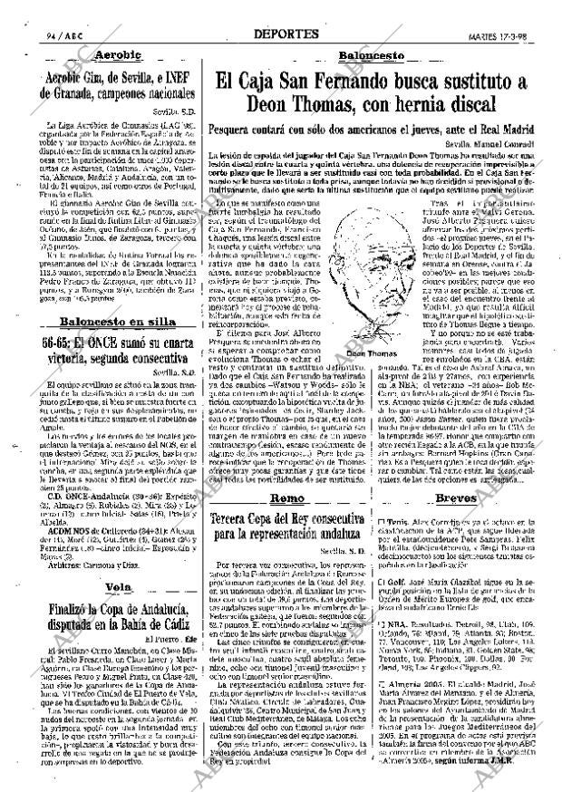 ABC SEVILLA 17-03-1998 página 94