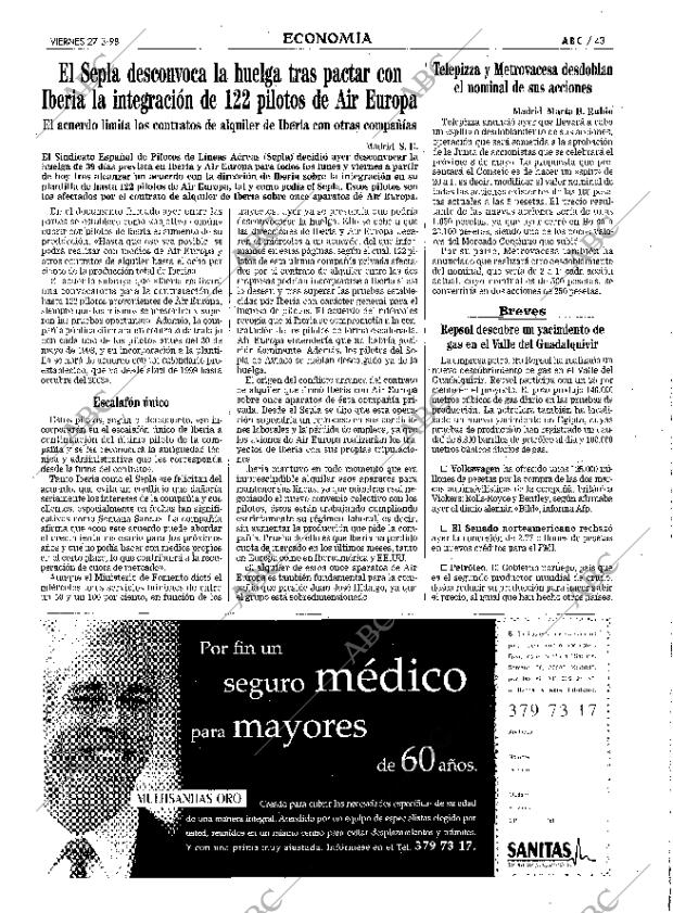 ABC MADRID 27-03-1998 página 43