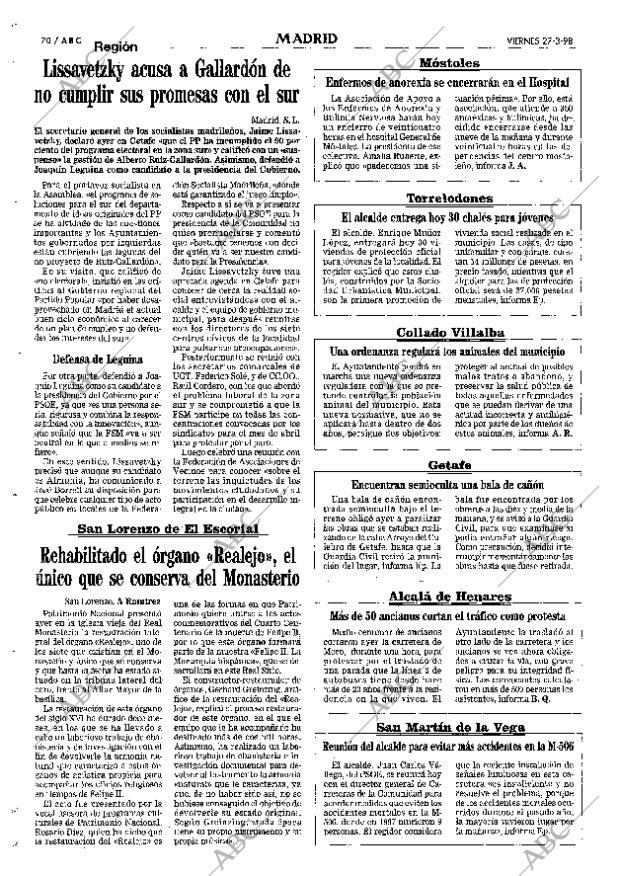 ABC MADRID 27-03-1998 página 70