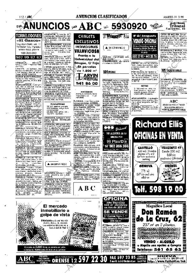 ABC MADRID 31-03-1998 página 112