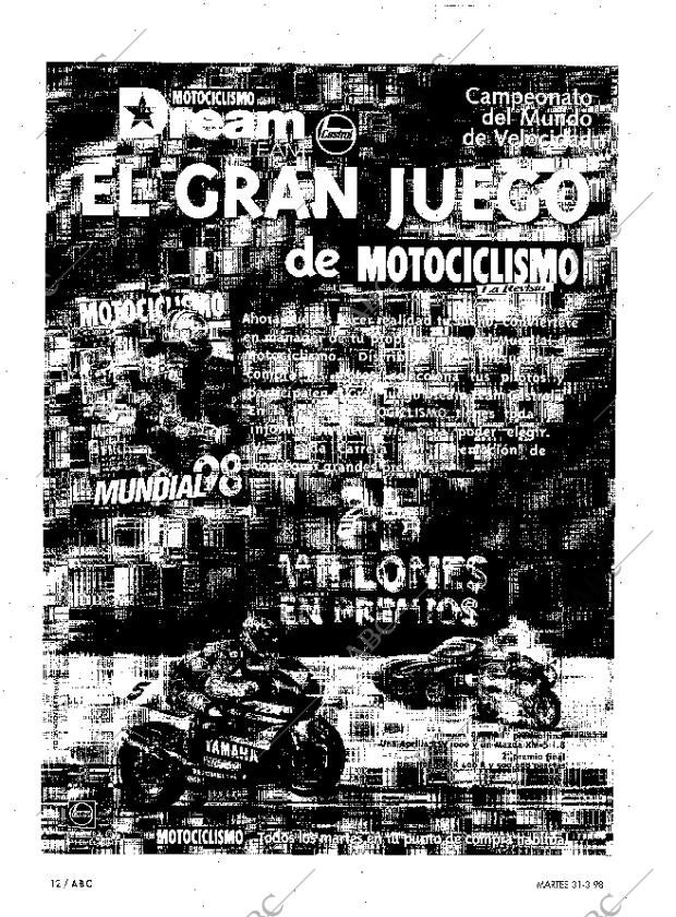 ABC MADRID 31-03-1998 página 12