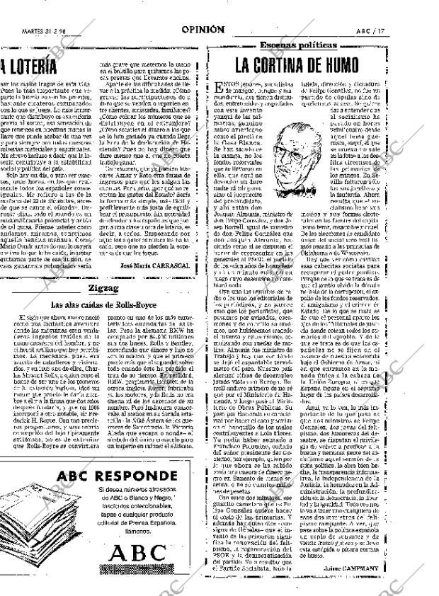 ABC MADRID 31-03-1998 página 17
