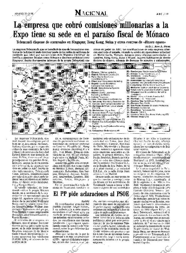 ABC MADRID 31-03-1998 página 19
