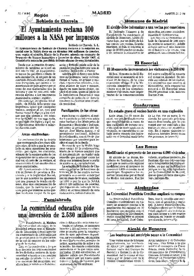 ABC MADRID 31-03-1998 página 70