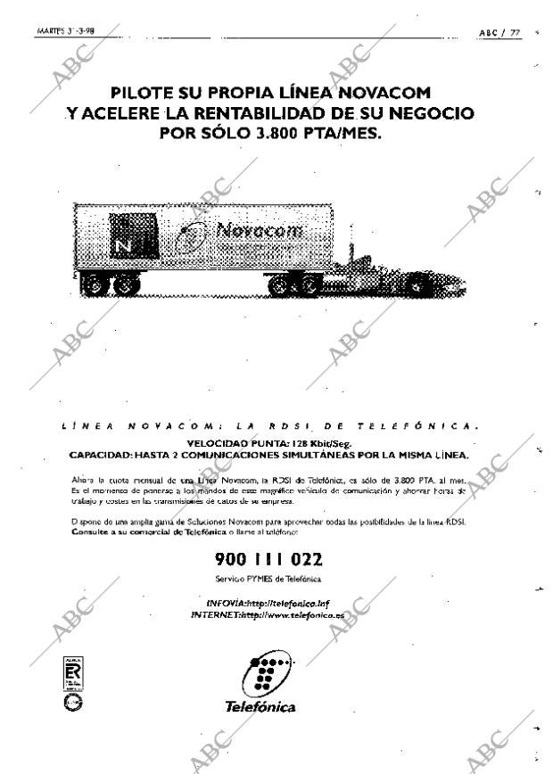 ABC MADRID 31-03-1998 página 77