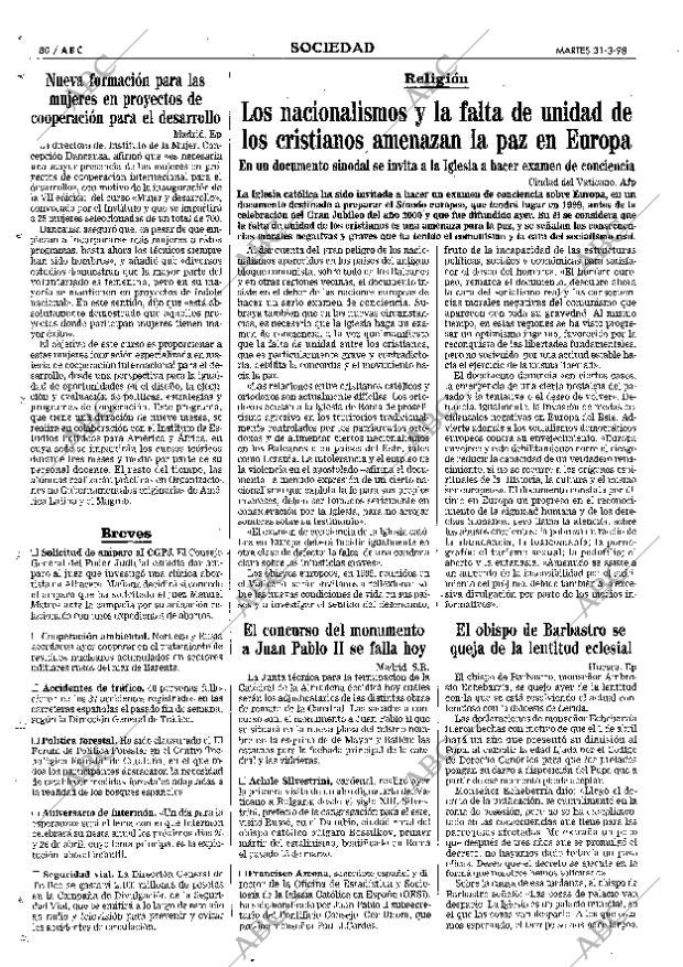 ABC MADRID 31-03-1998 página 80