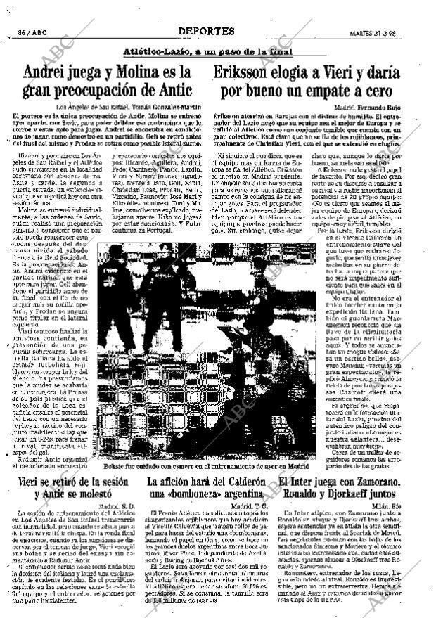 ABC MADRID 31-03-1998 página 86