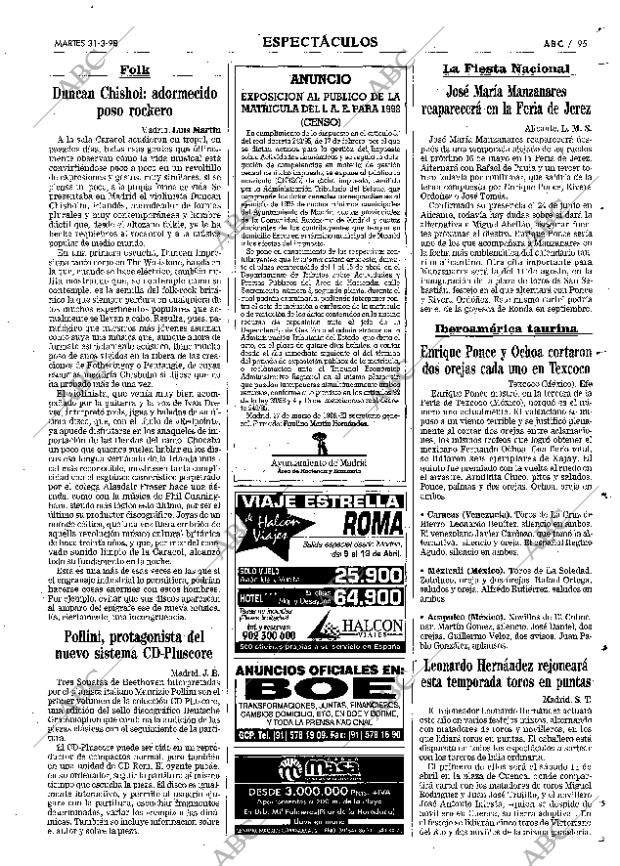 ABC MADRID 31-03-1998 página 95