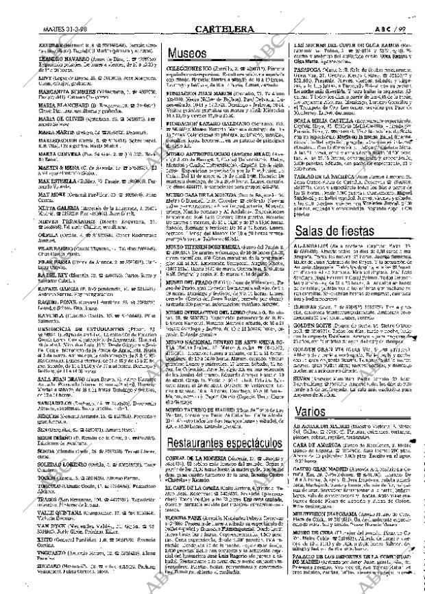 ABC MADRID 31-03-1998 página 99