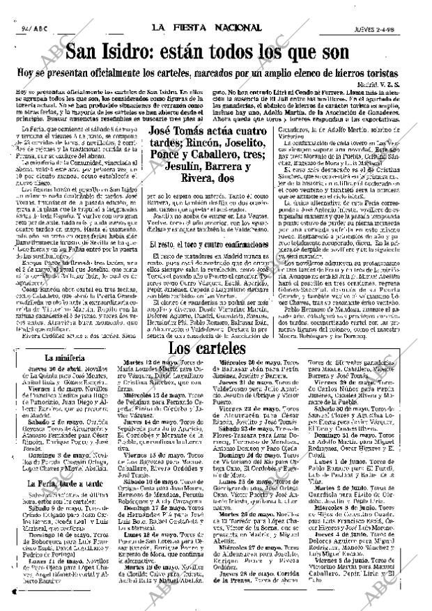 ABC MADRID 02-04-1998 página 94
