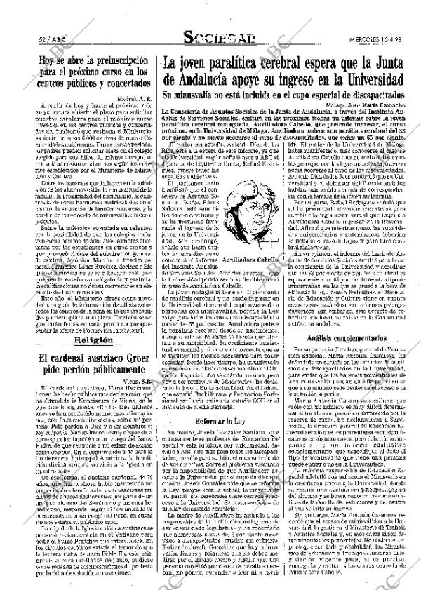 ABC MADRID 15-04-1998 página 52