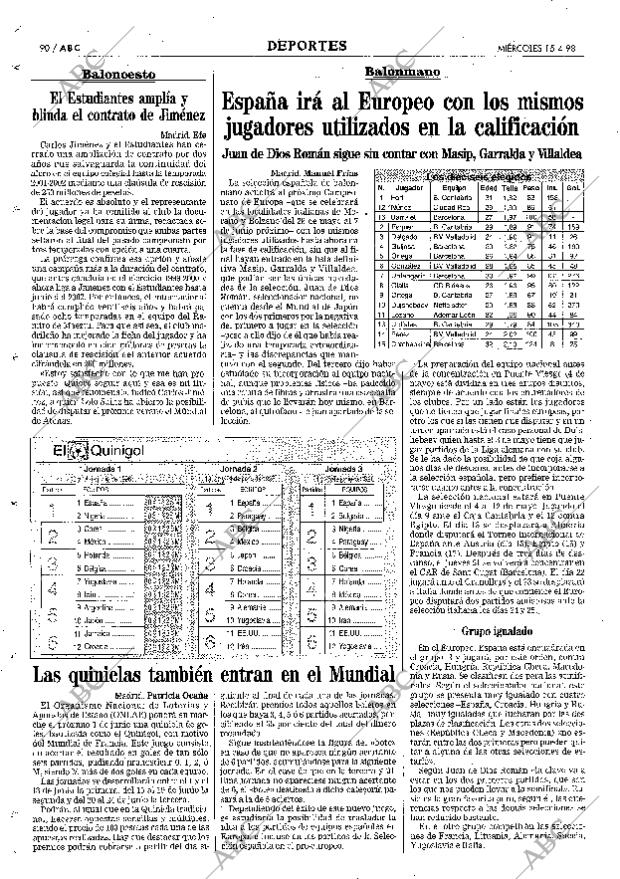 ABC MADRID 15-04-1998 página 90